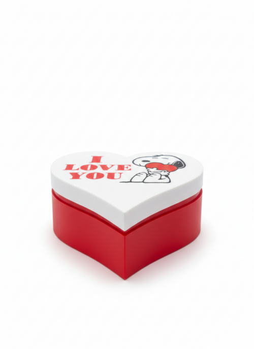 Caja Decorativa en Forma de Corazón de Snoopy – Edición Especial para Regalos