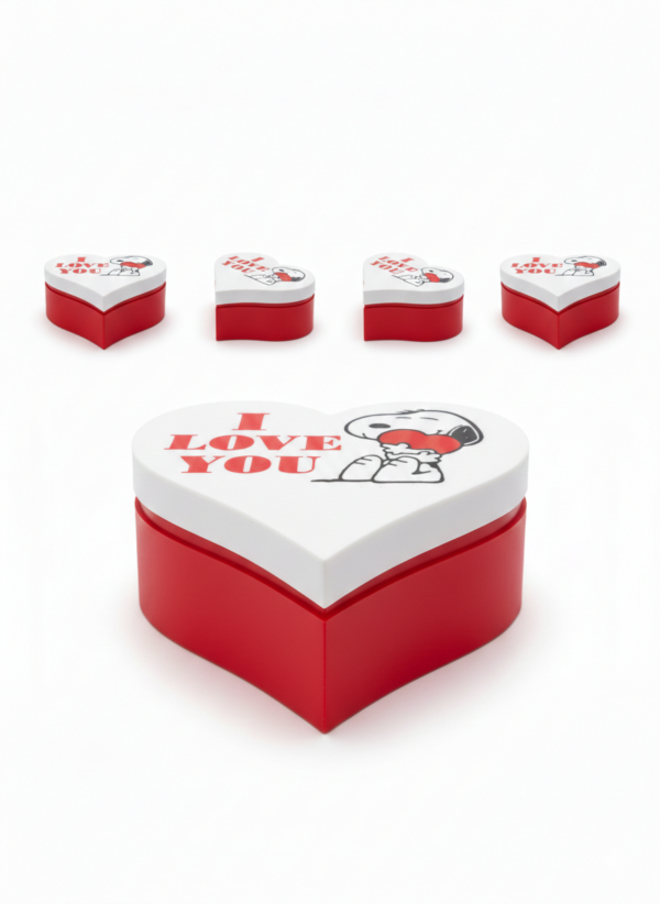 Caja Decorativa en Forma de Corazón de Snoopy – Edición Especial para Regalos