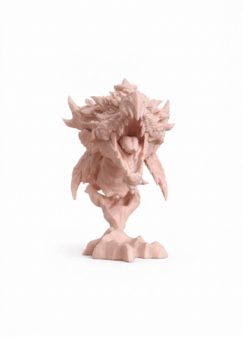Cabeza Decorativa Rathalos – Escultura 3D de Exhibición