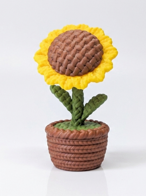 Girasol con maceta
