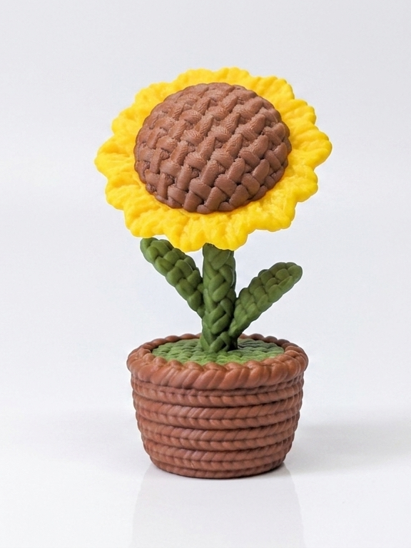 Girasol con maceta